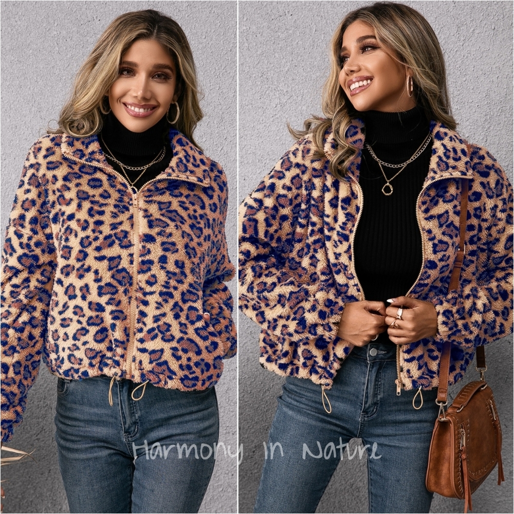 Willow Leopard Drawstring Jacket - Picture 1 of 8